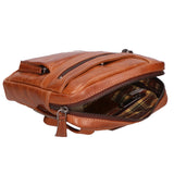 Borsa a tracolla unisex vera pelle 100% pelle di vacchetta SN5861347-TAN Santini Firenze
