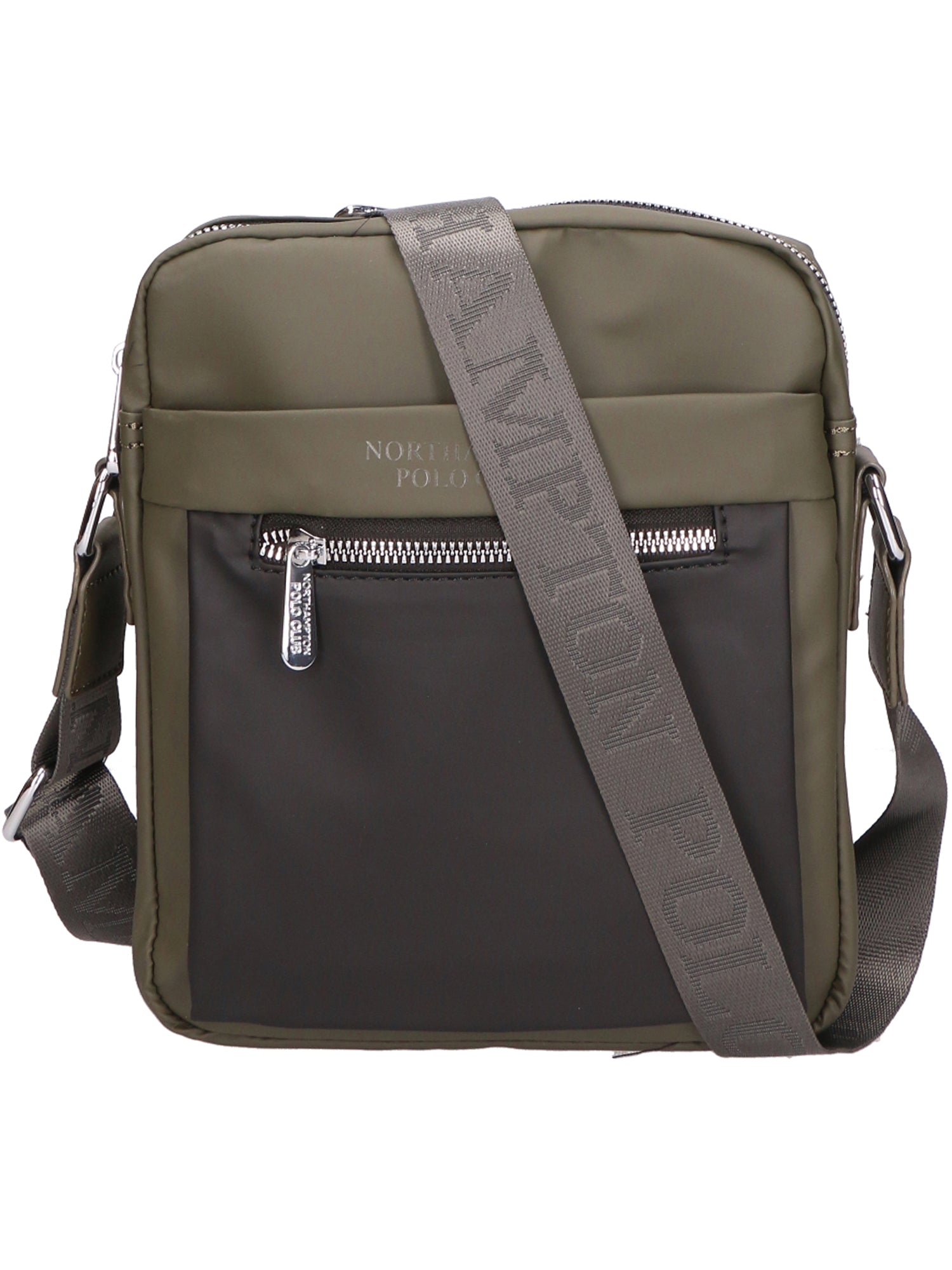 Borsa a tracolla uomo 100% PU Leather PCL3015-GREEN-BLACK Northampton Polo Club