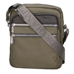 Borsa a tracolla uomo 100% pelle PU PCL3020-GREEN+BLACK Northampton Polo Club