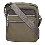 Borsa a tracolla uomo 100% pelle PU PCL3020-GREEN+BLACK Northampton Polo Club