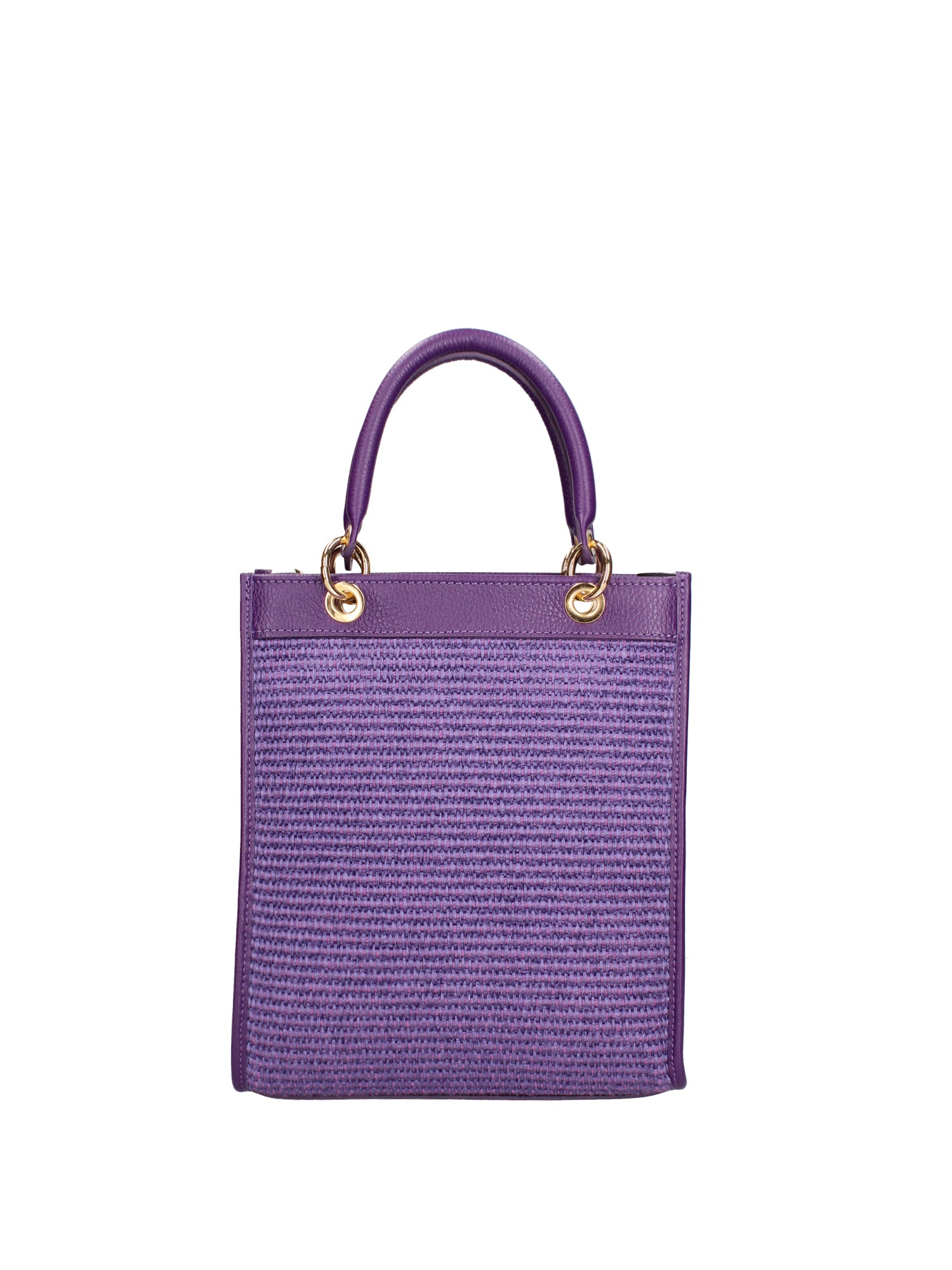 Borsa a mano da donna Misto pelle e tessuto 07149-D45 VIOLA Roberta Rossi