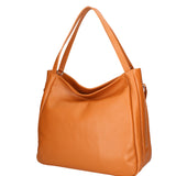 Borsa a spalla da donna Misto pelle e tessuto 07155-D44 CUOIO Roberta Rossi