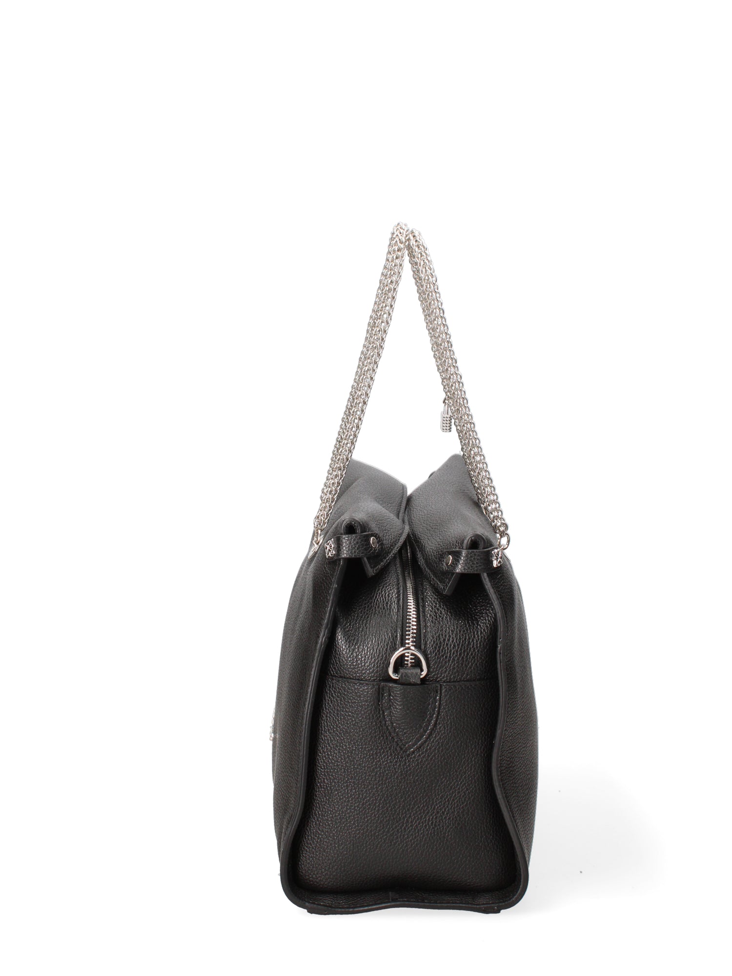 Borsa a spalla da donna Vera pelle JR-W-100-BLACK-SILVER John Richmond