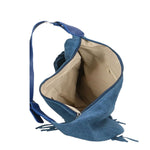 Zefira Borsa a spalla da donna Pelle Scamosciata 8630-BLU Gave Lux