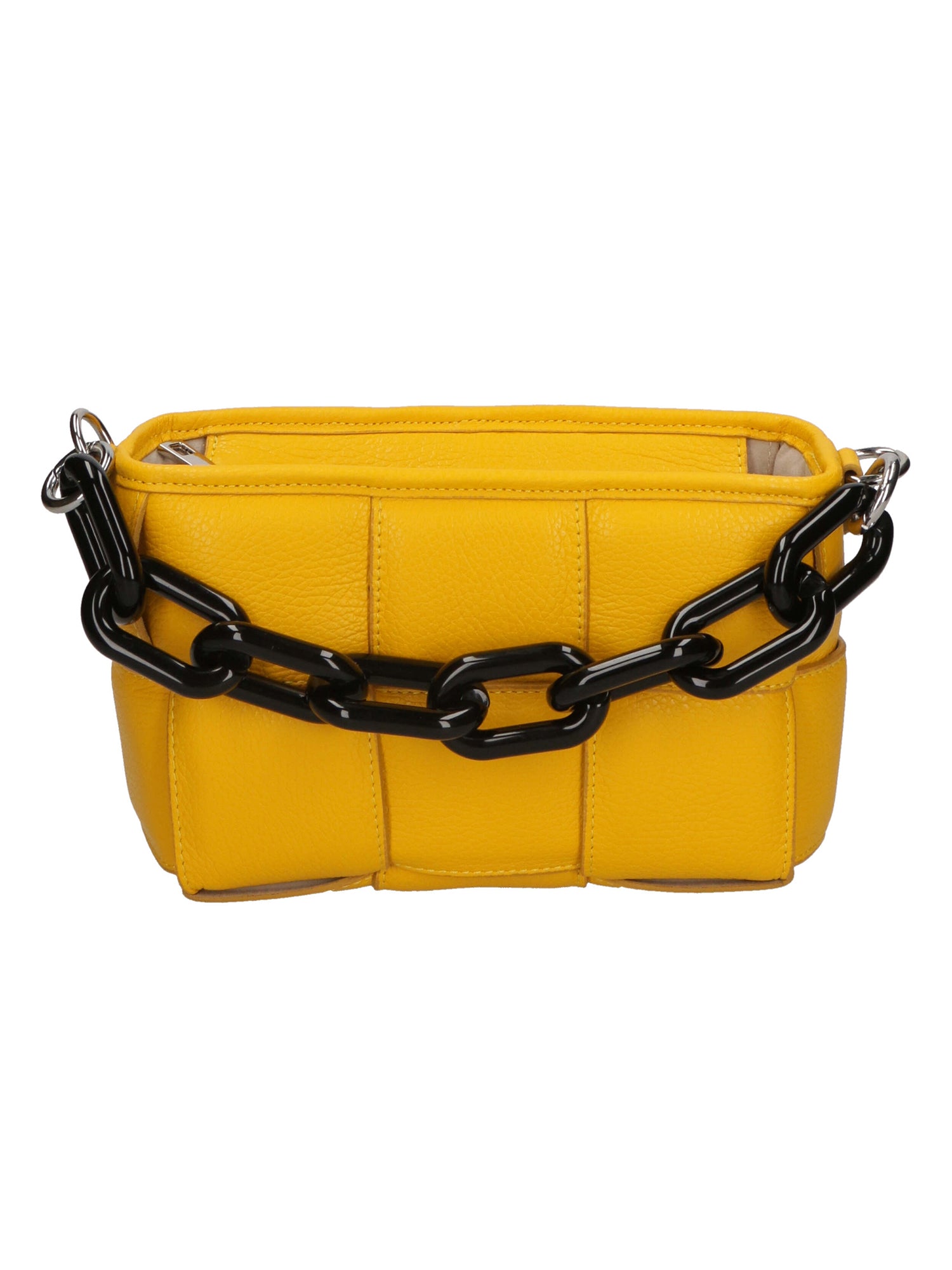 Aida Borsa a mano da donna Vera pelle 04722-D04 GIALLO YELLOW Gave Lux