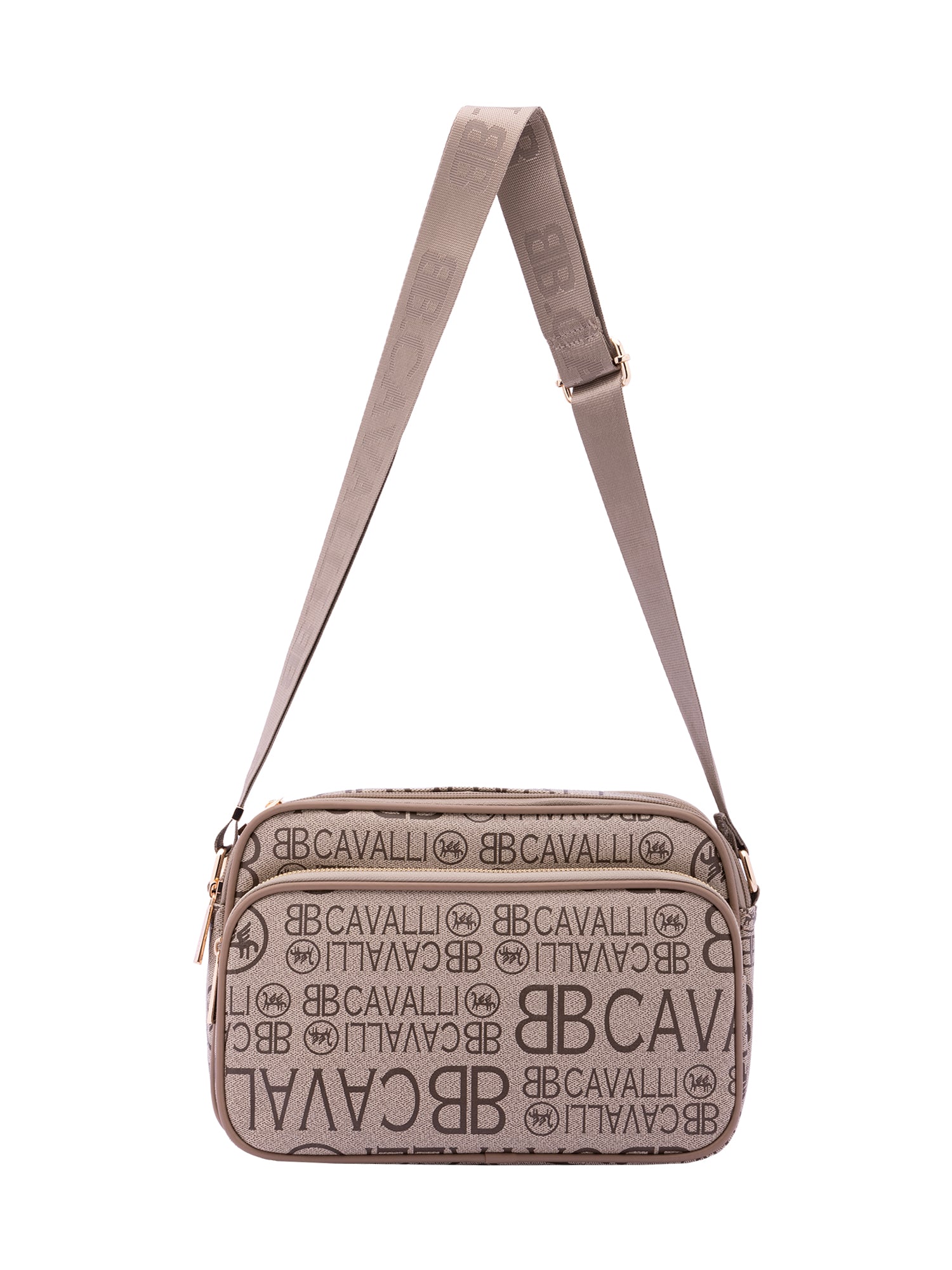 Borsa a tracolla da donna Ecopelle BC1375-KHAKI B Cavalli