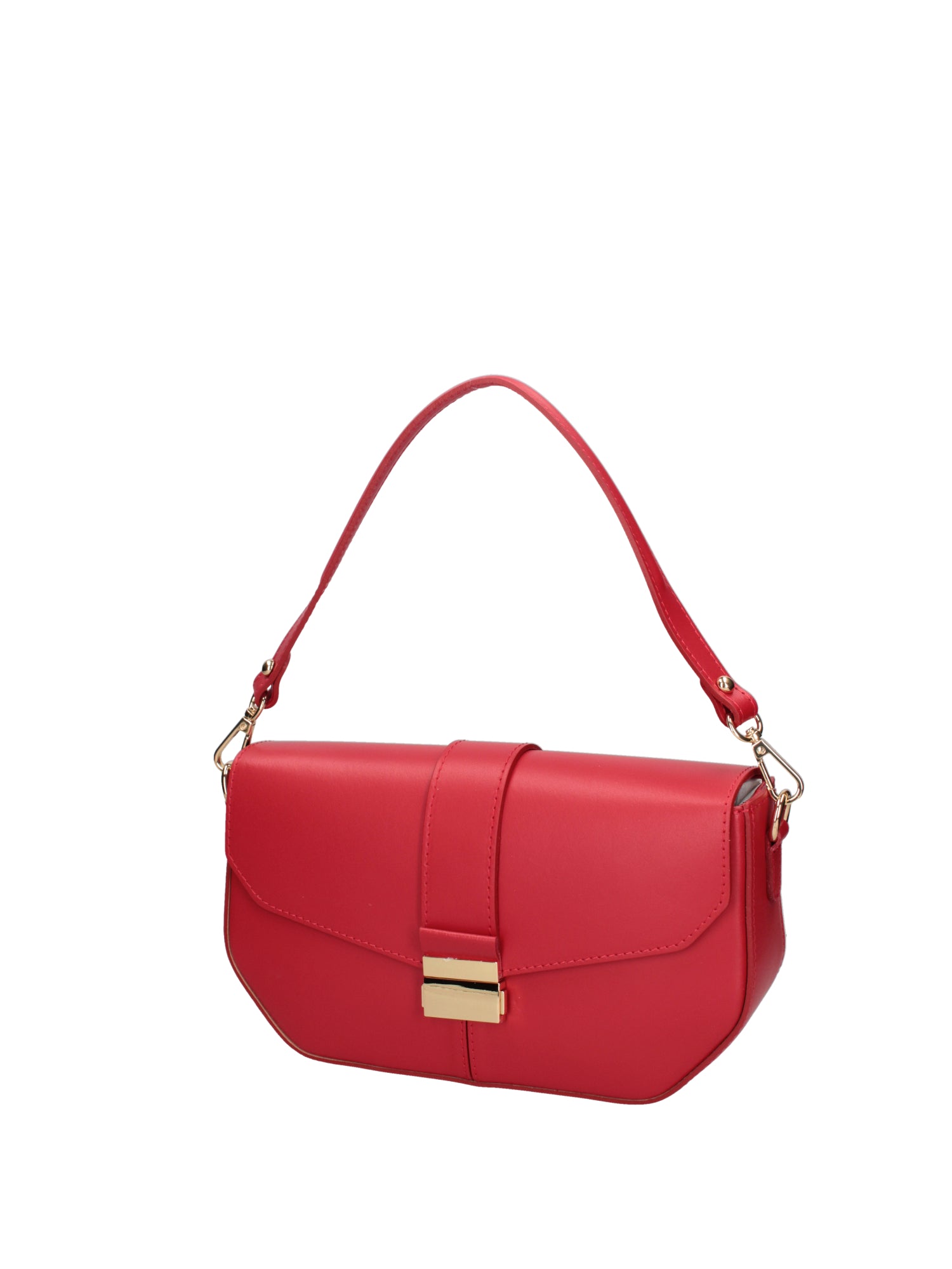 Borsa a spalla da donna Vera pelle 07229-L214 ROSSO Roberta Rossi