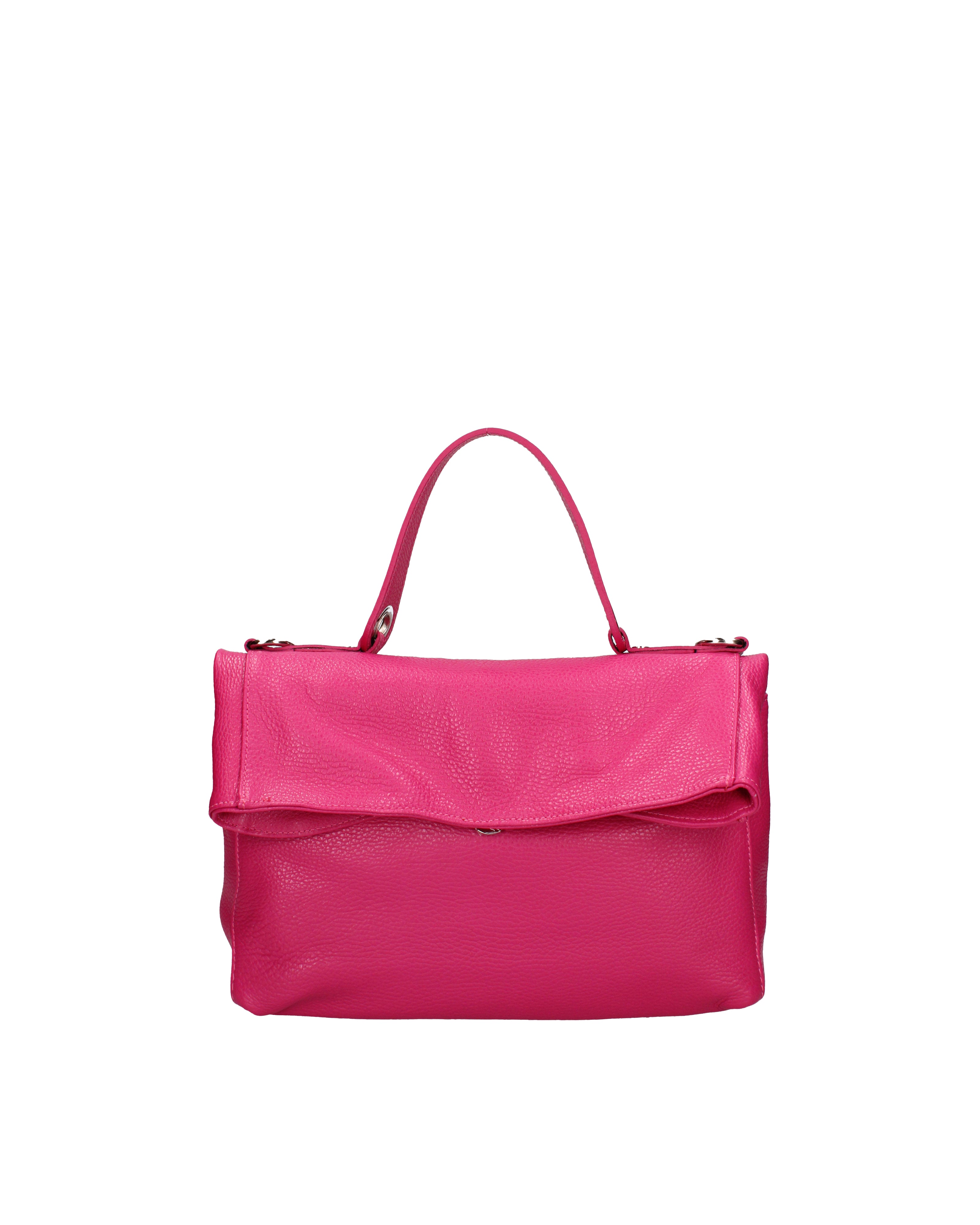 Borsa a spalla da donna Vera pelle 07159-D02 FUXIA Viola Castellani