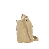 Embera Elite Borsa a tracolla donna Vera pelle scamosciata 8650-TAUPE Gave Lux
