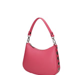 Borsa a spalla da donna 100% pelle ruga 07241-L317 FUXIA Roberta Rossi