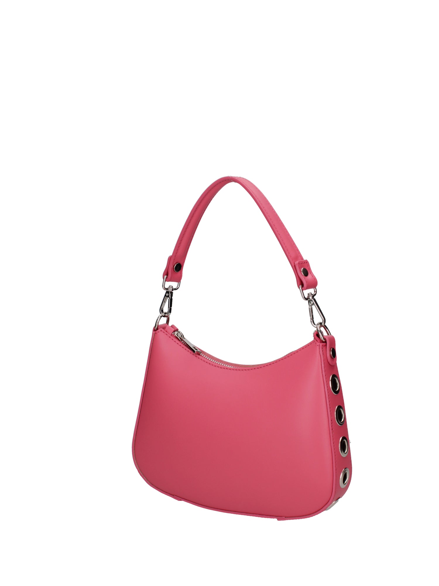 Borsa a spalla da donna 100% pelle ruga 07241-L317 FUXIA Roberta Rossi