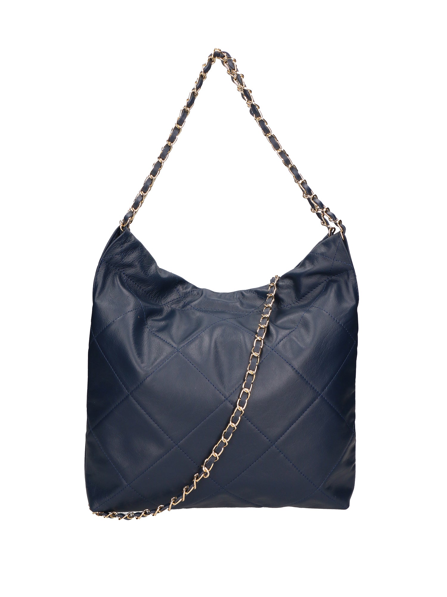 Violante Borsa a spalla donna Vera pelle 06897-S24 BLU JEANS Gave Lux
