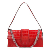 Alba Borsa a spalla da donna Vera pelle 04734-B58 ROSSO Gave Lux