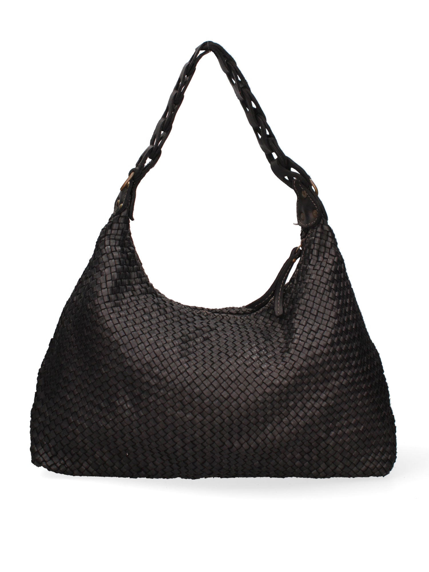 Asteria Borsa a spalla da donna Vera pelle 7799-NERO Gave Lux