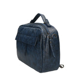 Vera Pelle 6542-BLU BLUE Borsa a mano unisex Modello Avelon Gave Lux
