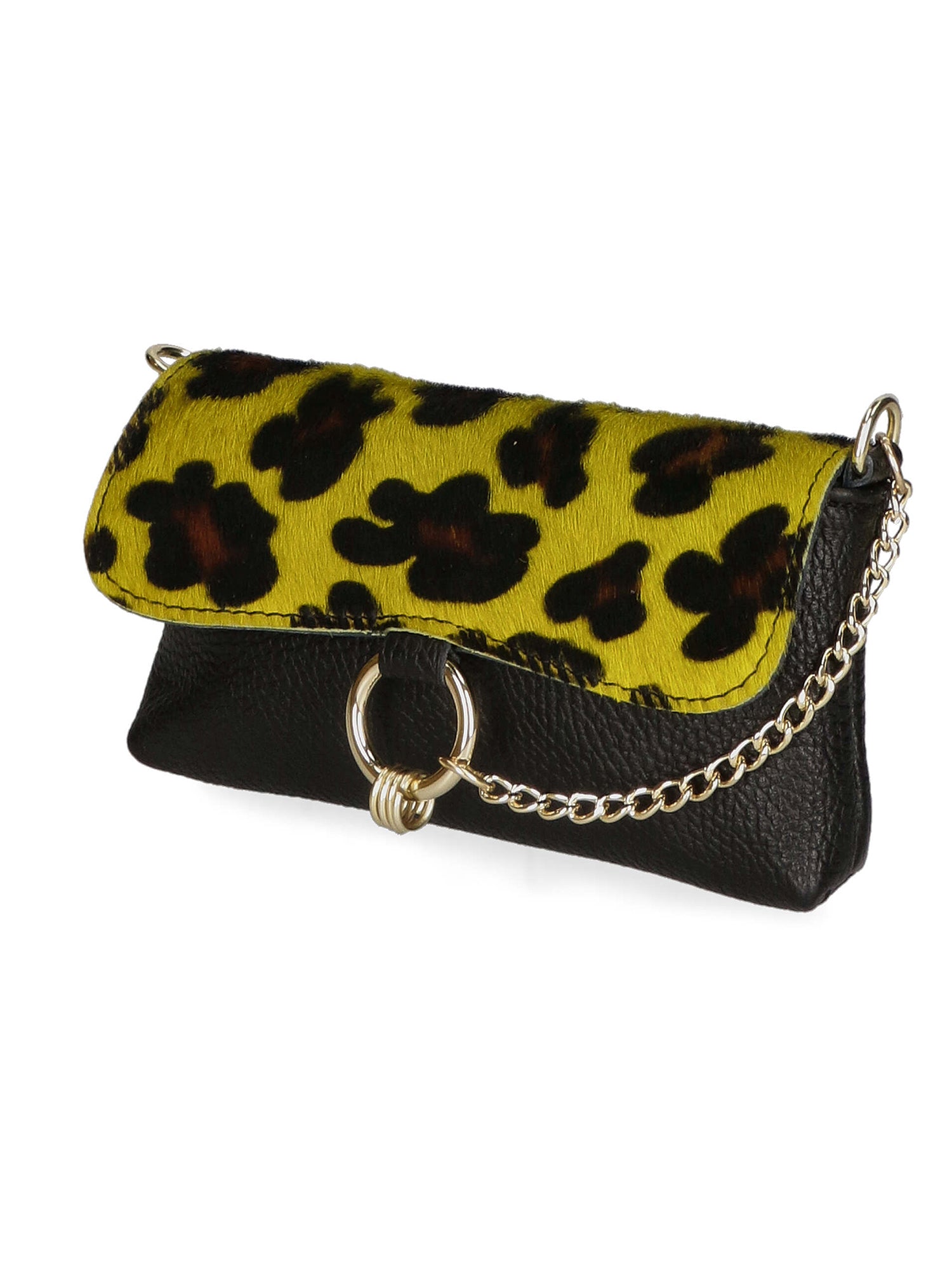 Safira Borsa a mano da donna Vera pelle 04760-LEO G GIALLO Gave Lux
