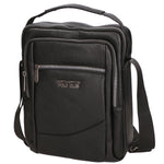 Borsa a tracolla uomo in pelle PU Casual PCL3002-BLACK Northampton Polo Club