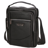 Borsa a tracolla uomo in pelle PU Casual PCL3002-BLACK Northampton Polo Club