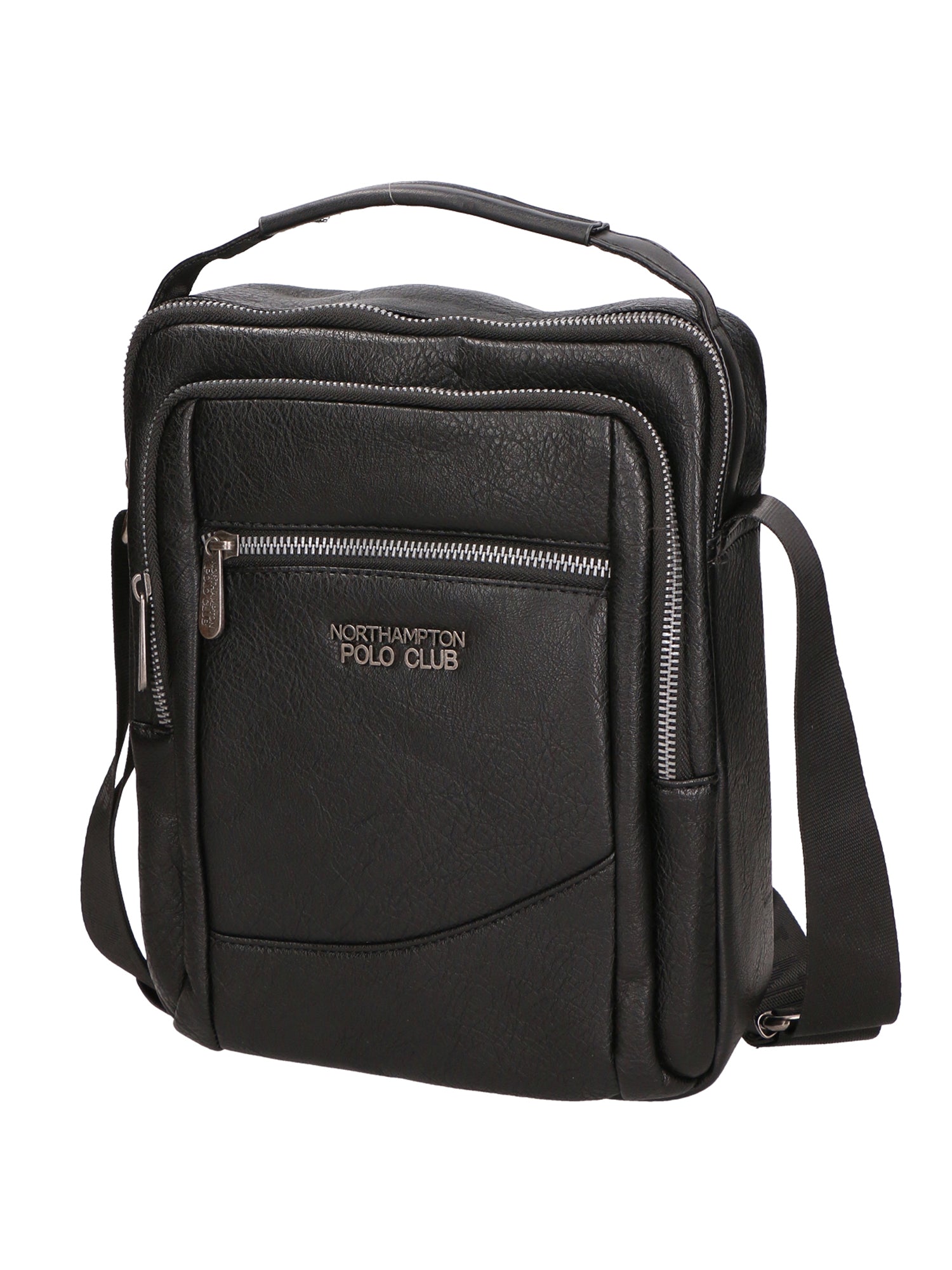 Borsa a tracolla uomo in pelle PU Casual PCL3002-BLACK Northampton Polo Club