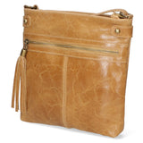 Carmen Borsa a tracolla da donna Vera pelle 10034-CUOIO Gave Lux