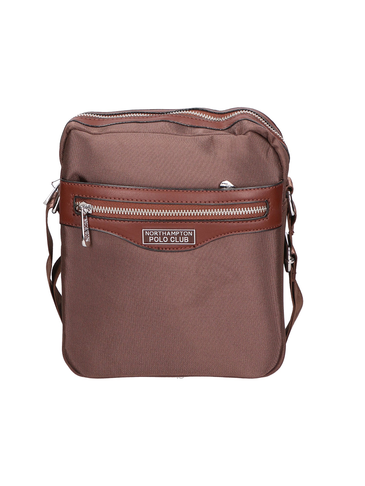 Borsa a tracolla uomo Pelle PU e nylon PCL3071-EARTH Northampton Polo Club