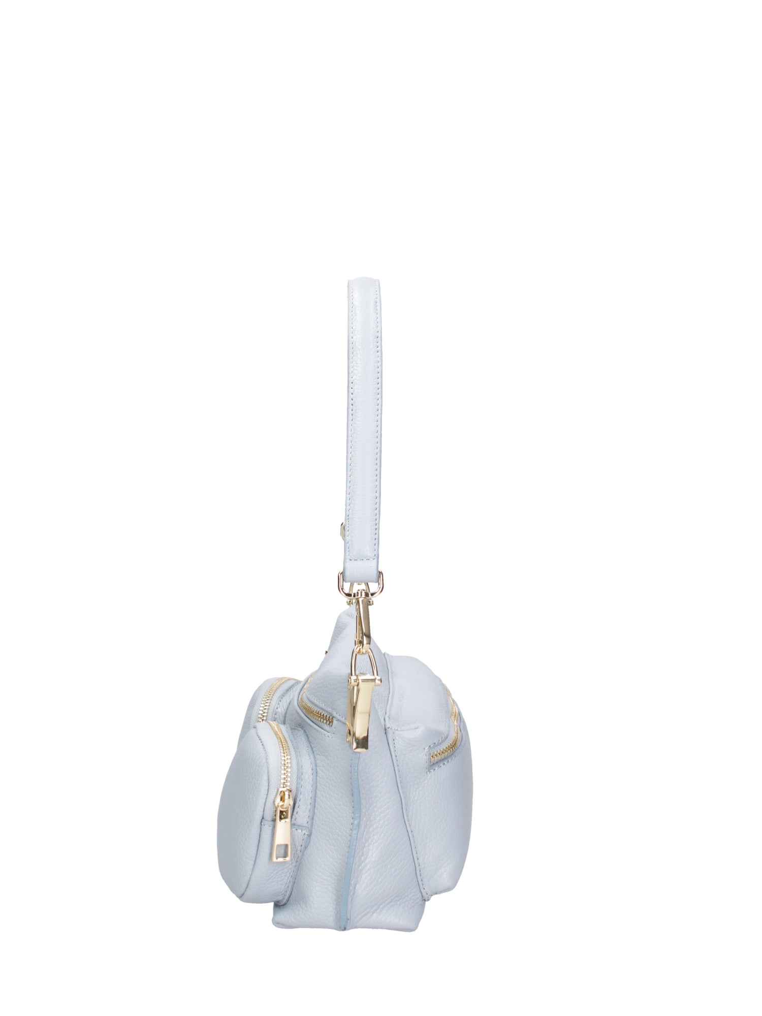 Borsa a spalla da donna Vera pelle 07147-D92 CELESTE Roberta Rossi
