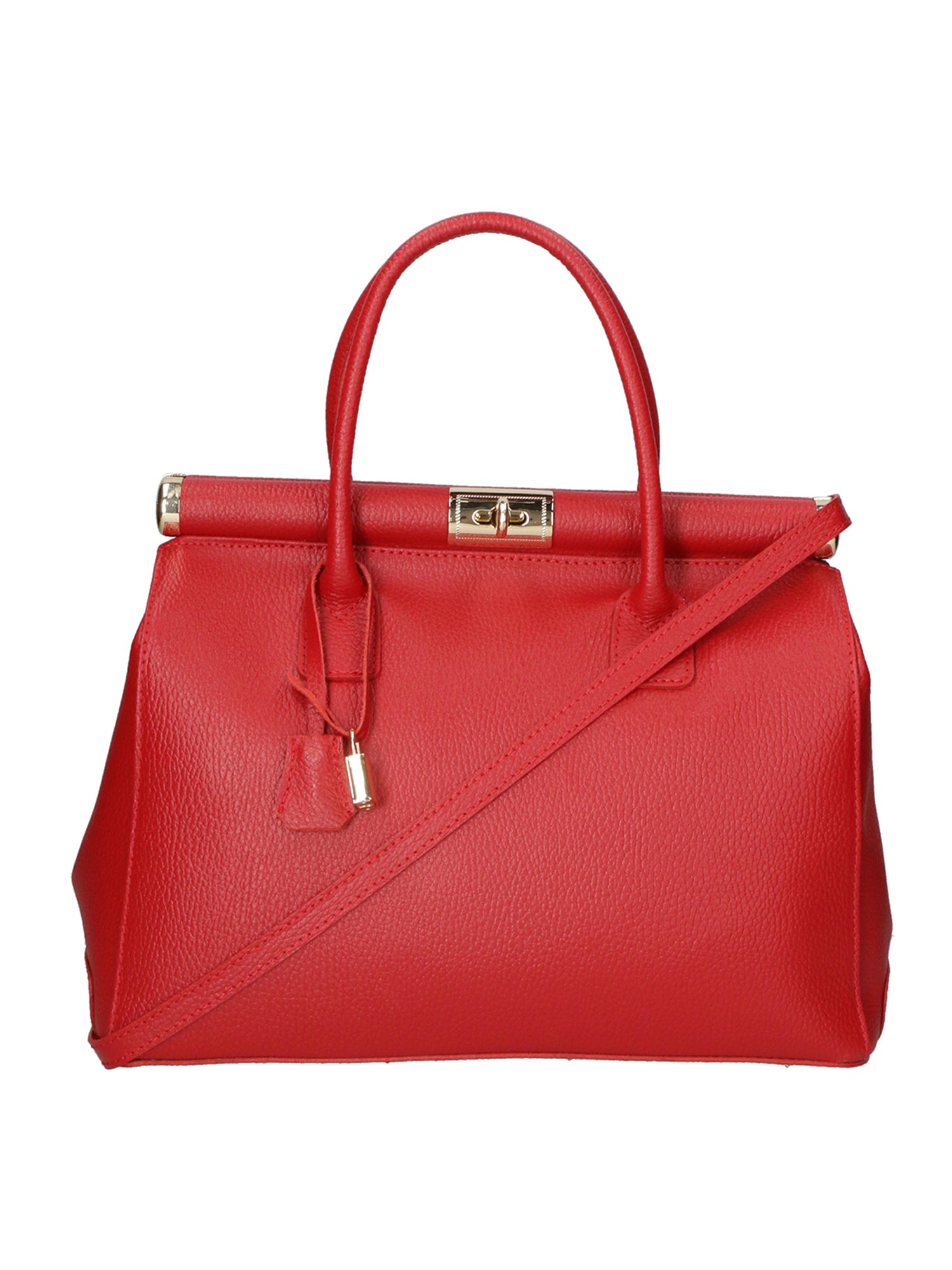 Aleria Borsa a mano da donna Vera pelle 8005-D58 ROSSO FUOCO Gave Lux
