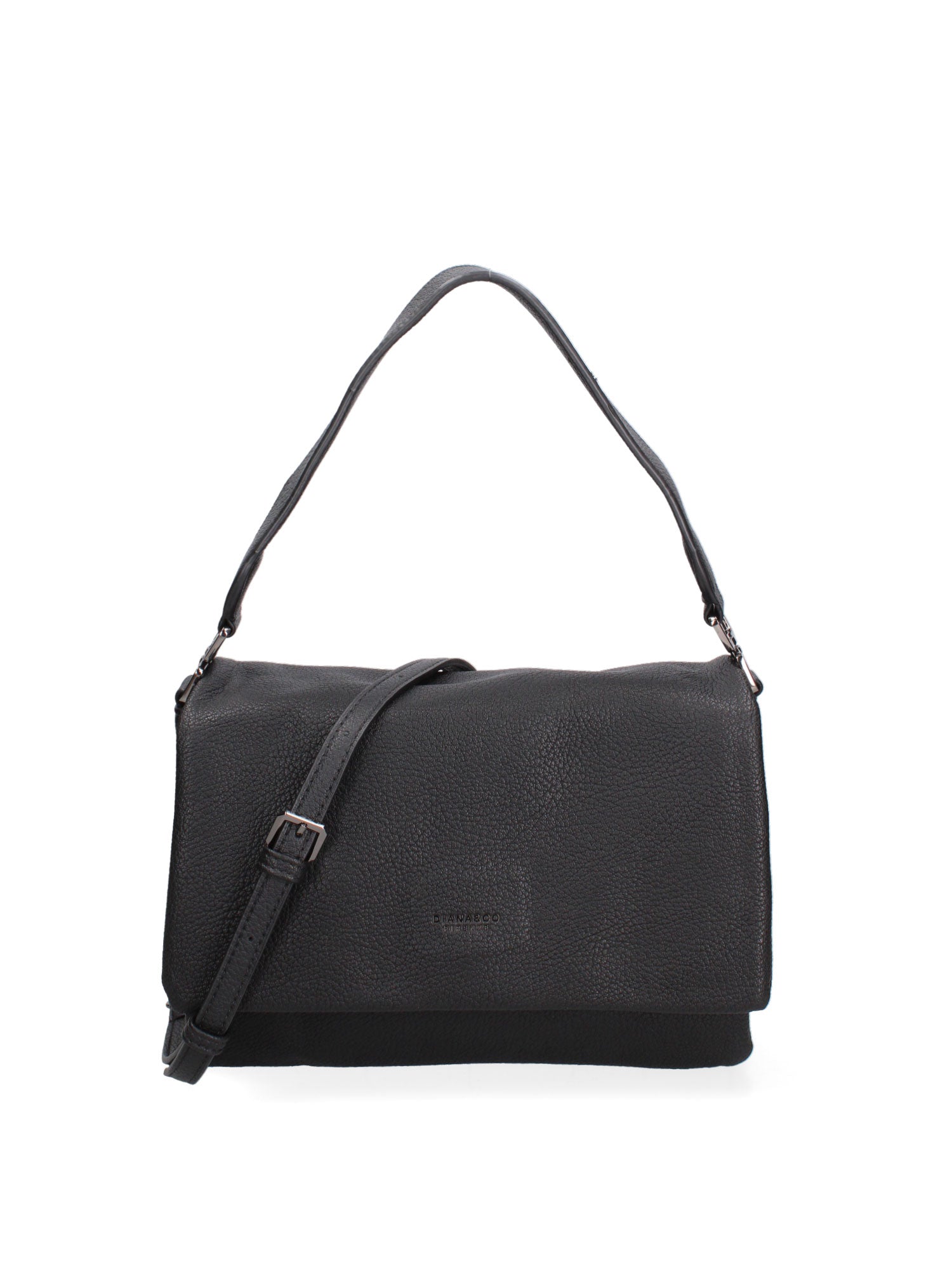 Borsa a spalla da donna Ecopelle vegana 637-1-BLACK Diana&co