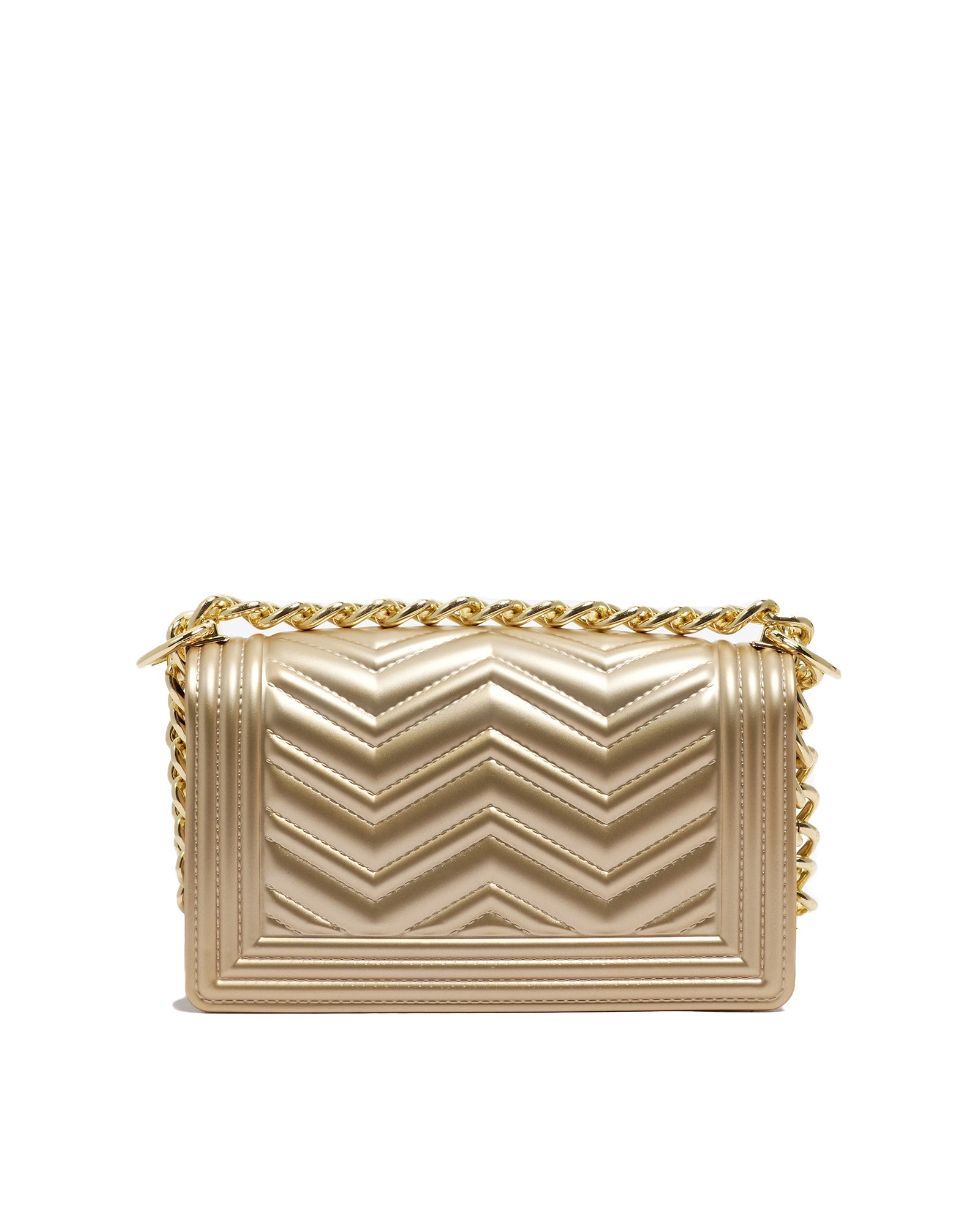 Borsa a mano da donna 100% Pvc FLAT XS MANHATTAN-GOLD + LIGHT GOLD Marc Ellis