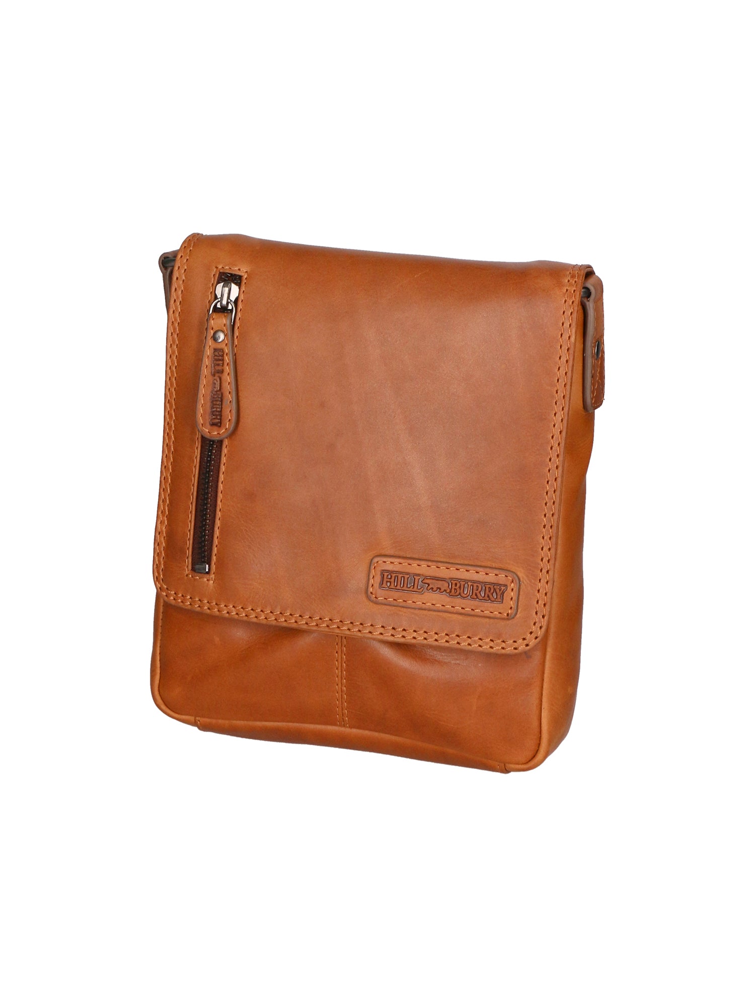 Borsa a tracolla da uomo 100% vera pelle HILB-3069S-CUOIO Hill Burry