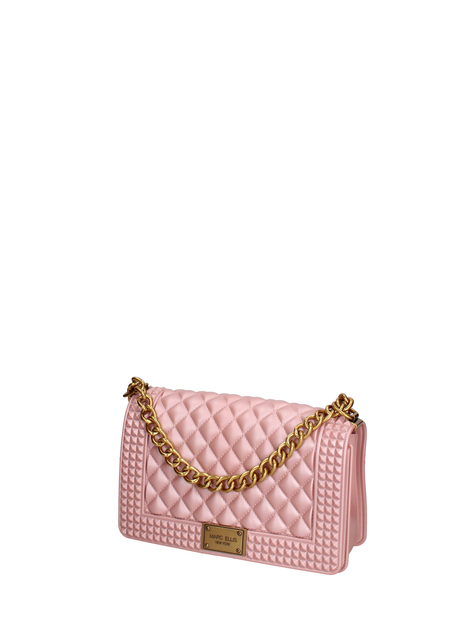 Borsa a mano donna 100% gomma FLAT PENKA M-OLD ROSE-LIGHT OTTONE Marc Ellis