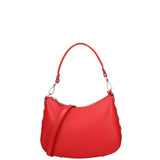 Borsa a spalla da donna 100% pelle ruga 07241-L214 ROSSO Roberta Rossi