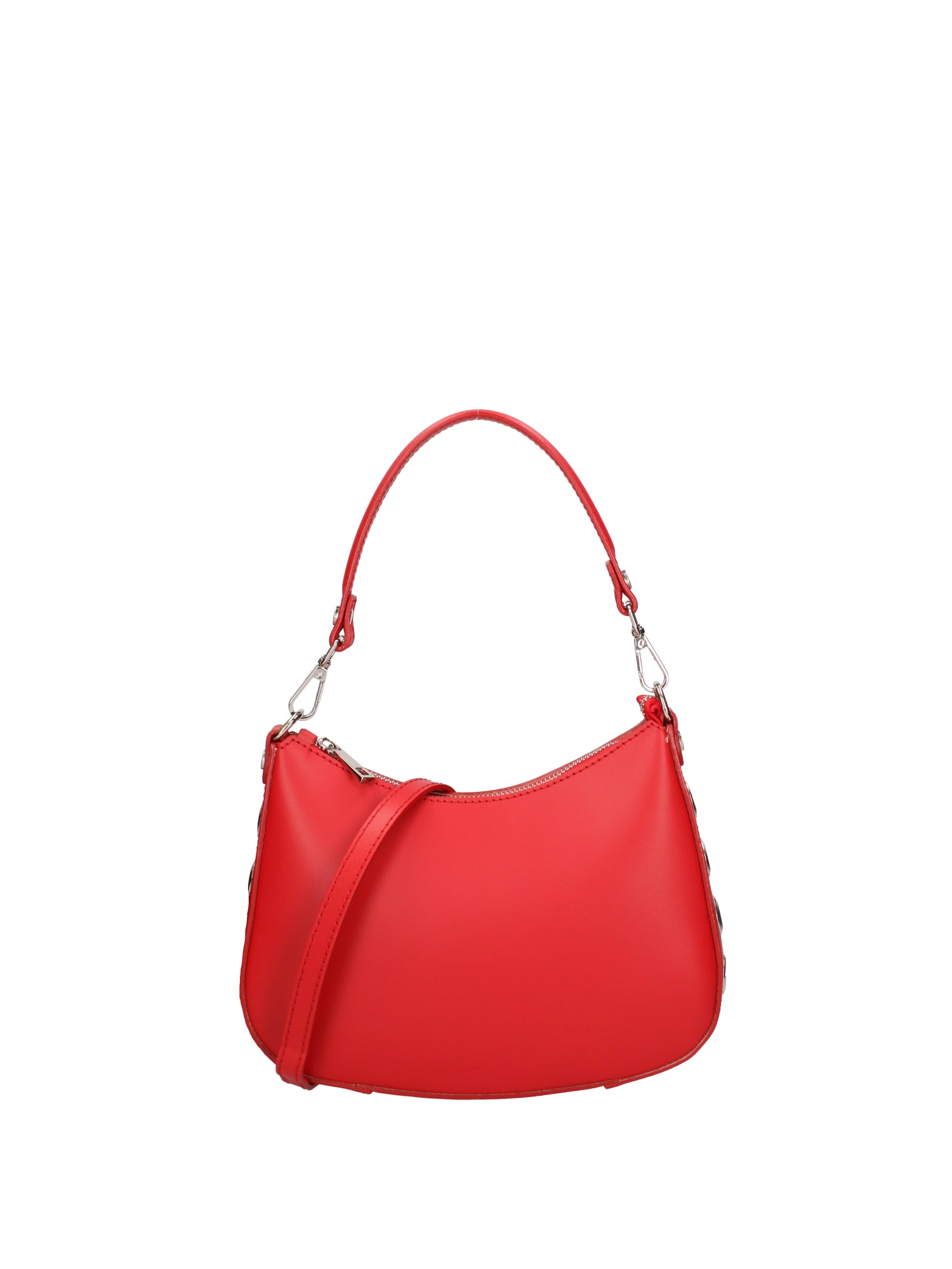Borsa a spalla da donna 100% pelle ruga 07241-L214 ROSSO Roberta Rossi