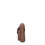 Borsa a tracolla donna Ecopelle e zip 601-1-TAUPE Diana&co