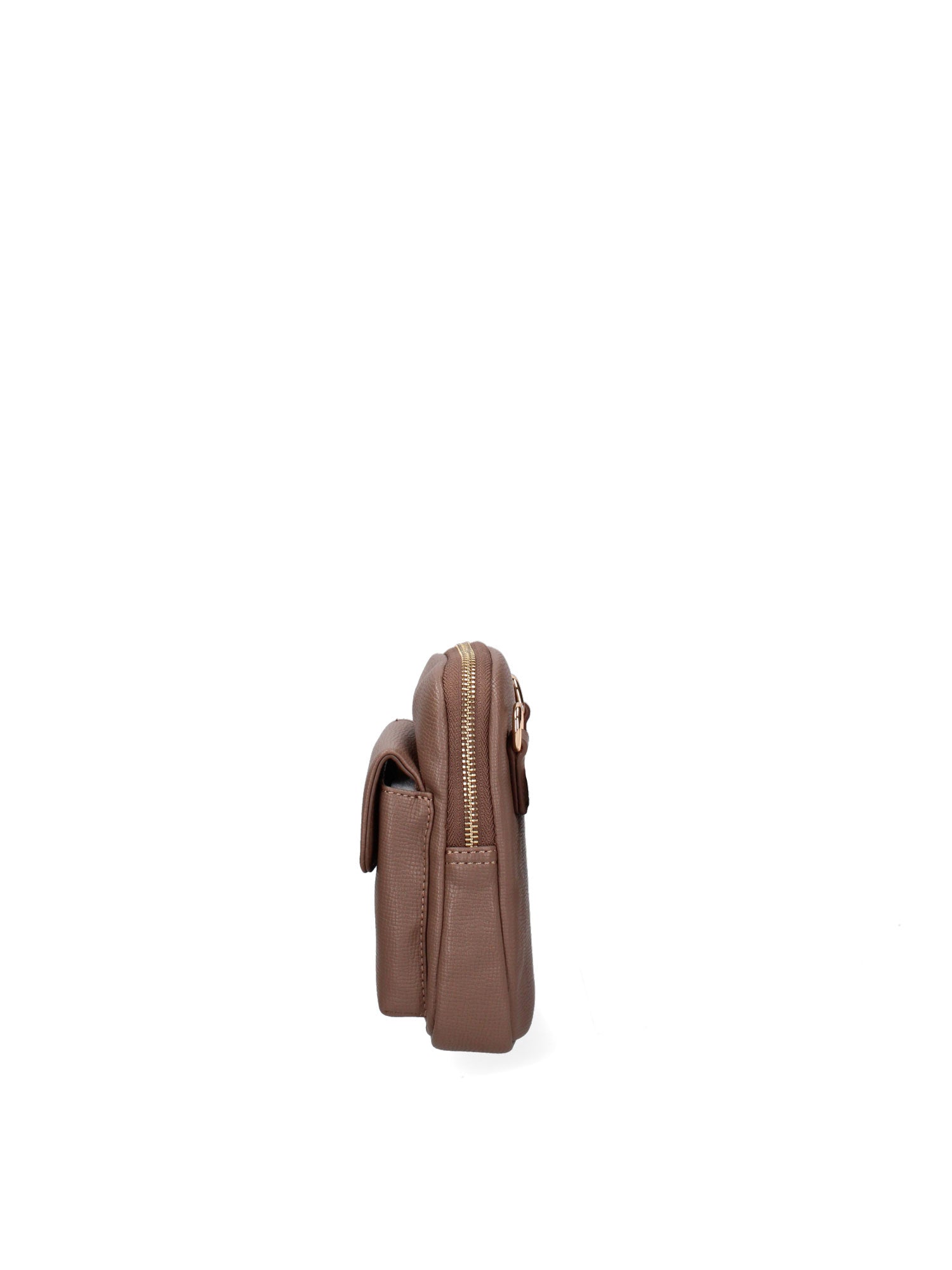 Borsa a tracolla donna Ecopelle e zip 601-1-TAUPE Diana&co