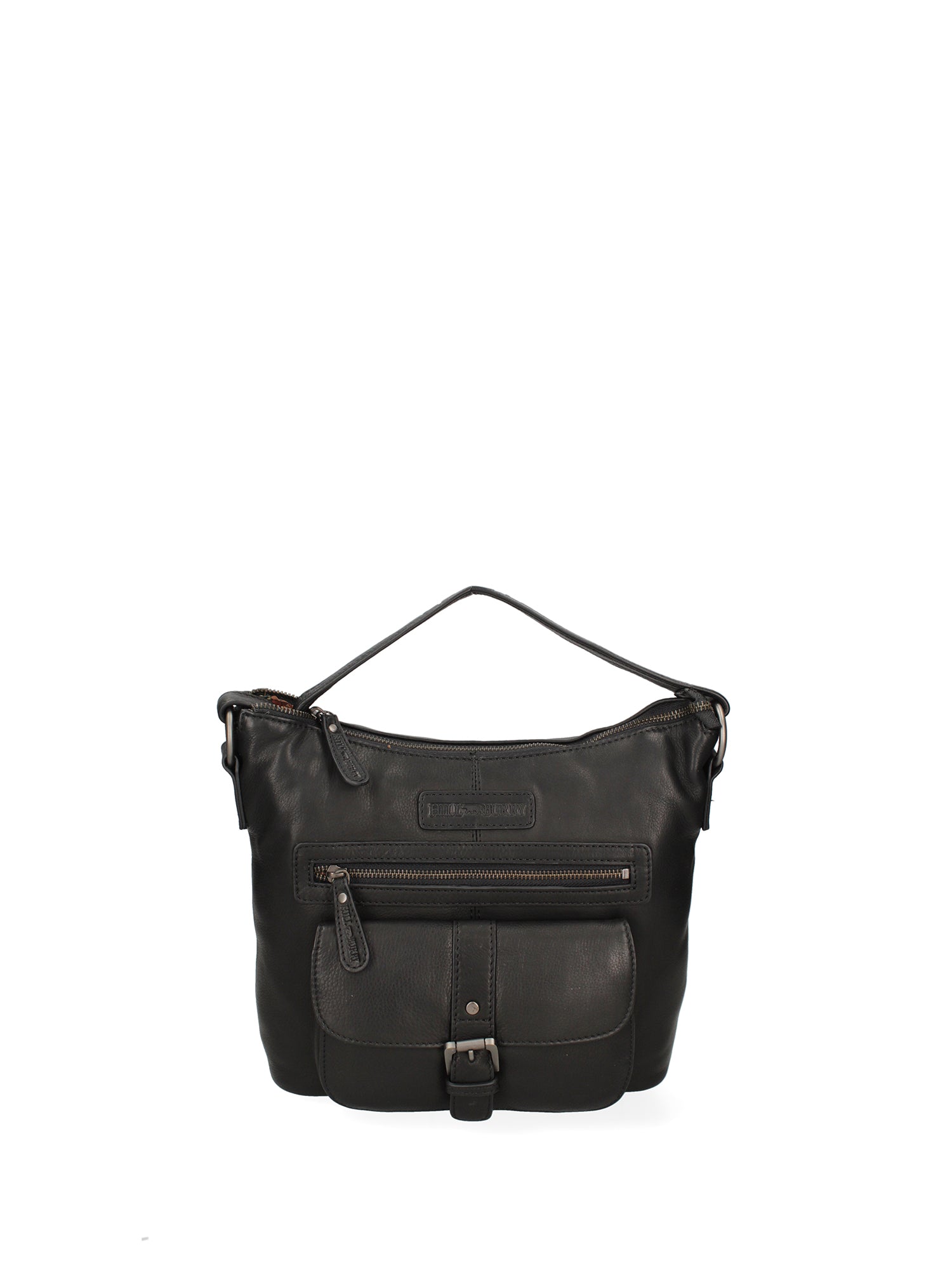 Borsa a tracolla da uomo Vera pelle HILB-4090-NERO Hill Burry