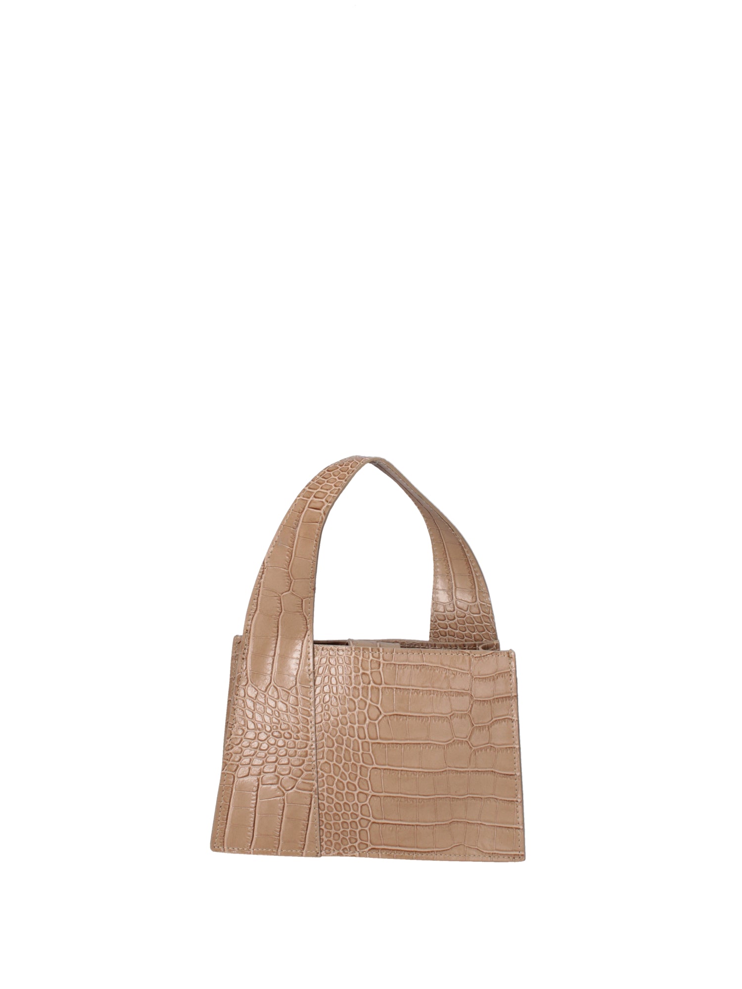Borsa a mano da donna Vera pelle effetto cocco 07220-C05 TAUPE CHIARO Roberta Rossi