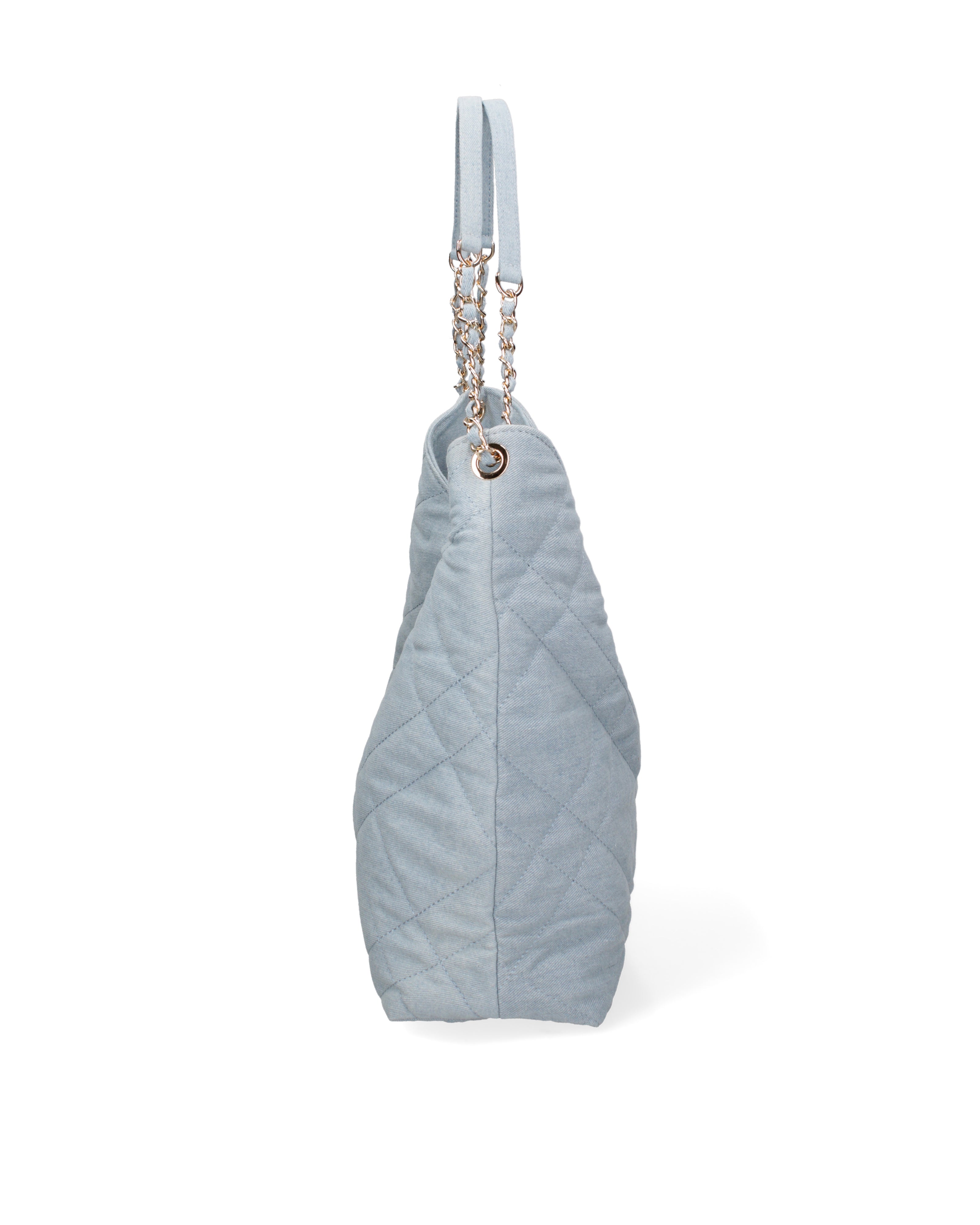 Borsa a spalla da donna Nylon ed ecopelle DC3533-4-LIGHTBLUE Diana&co