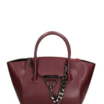 Borsa a mano da donna 100% vera pelle JR-W-1102MBX-BURGUNDY-CDF John Richmond