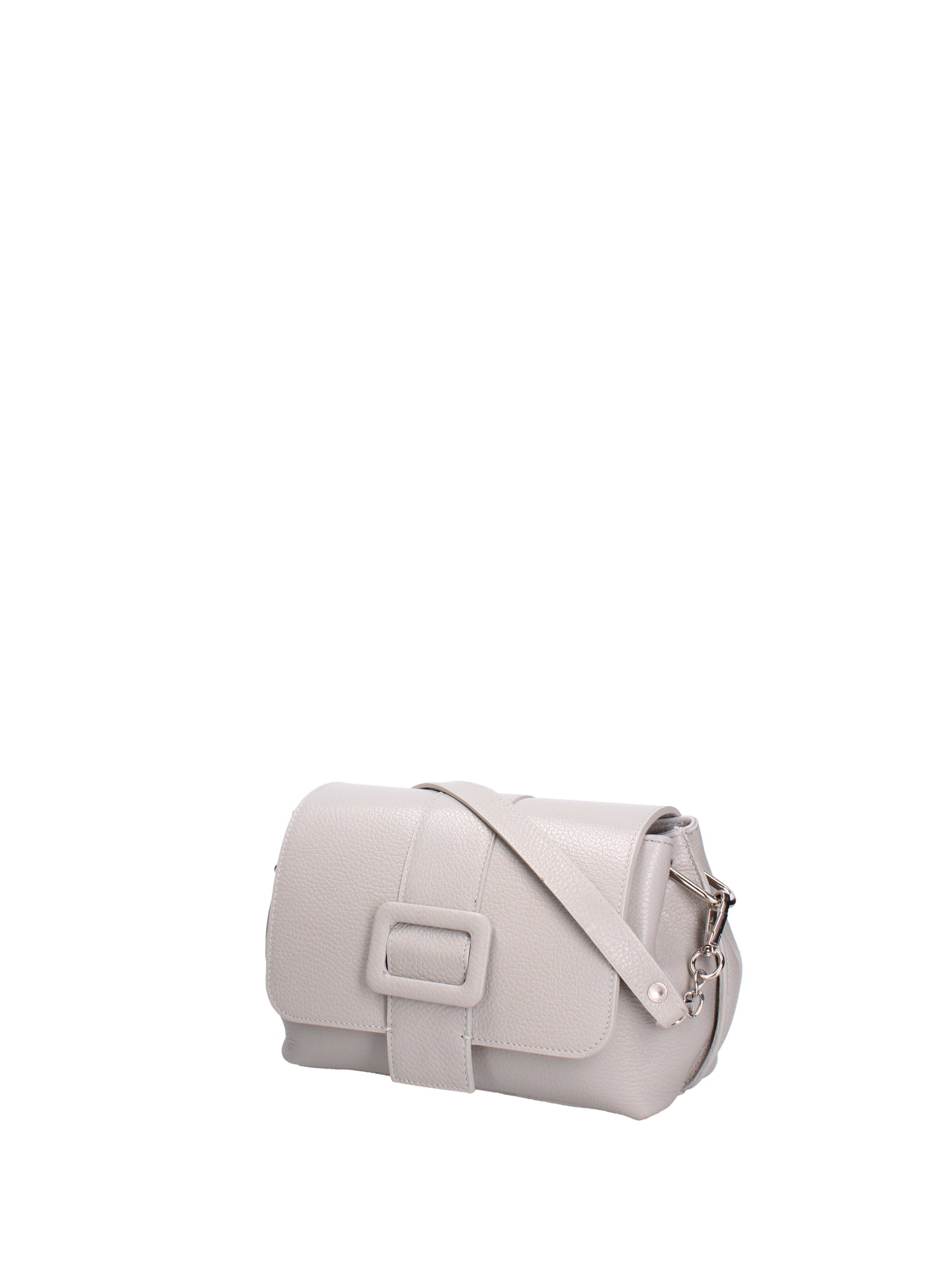 Borsa a tracolla da donna Vera pelle 07143-D86 GRIGIO PERLA Roberta Rossi