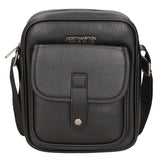 Borsa a tracolla uomo 100% PU Leather PCL3005-BLACK Northampton Polo Club