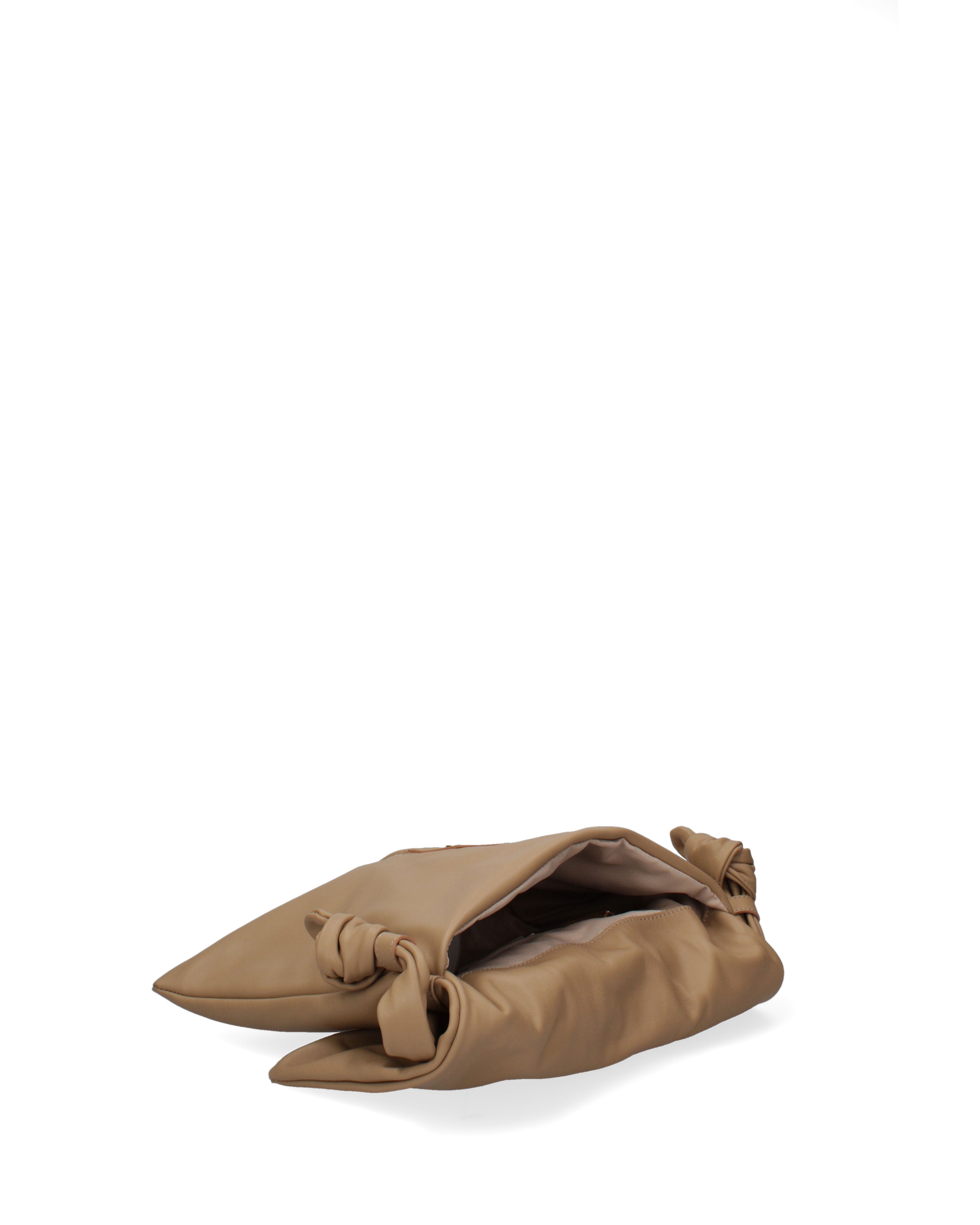 Borsa a spalla da donna Vera pelle 07172-S05 TAUPE CHIARO Viola Castellani
