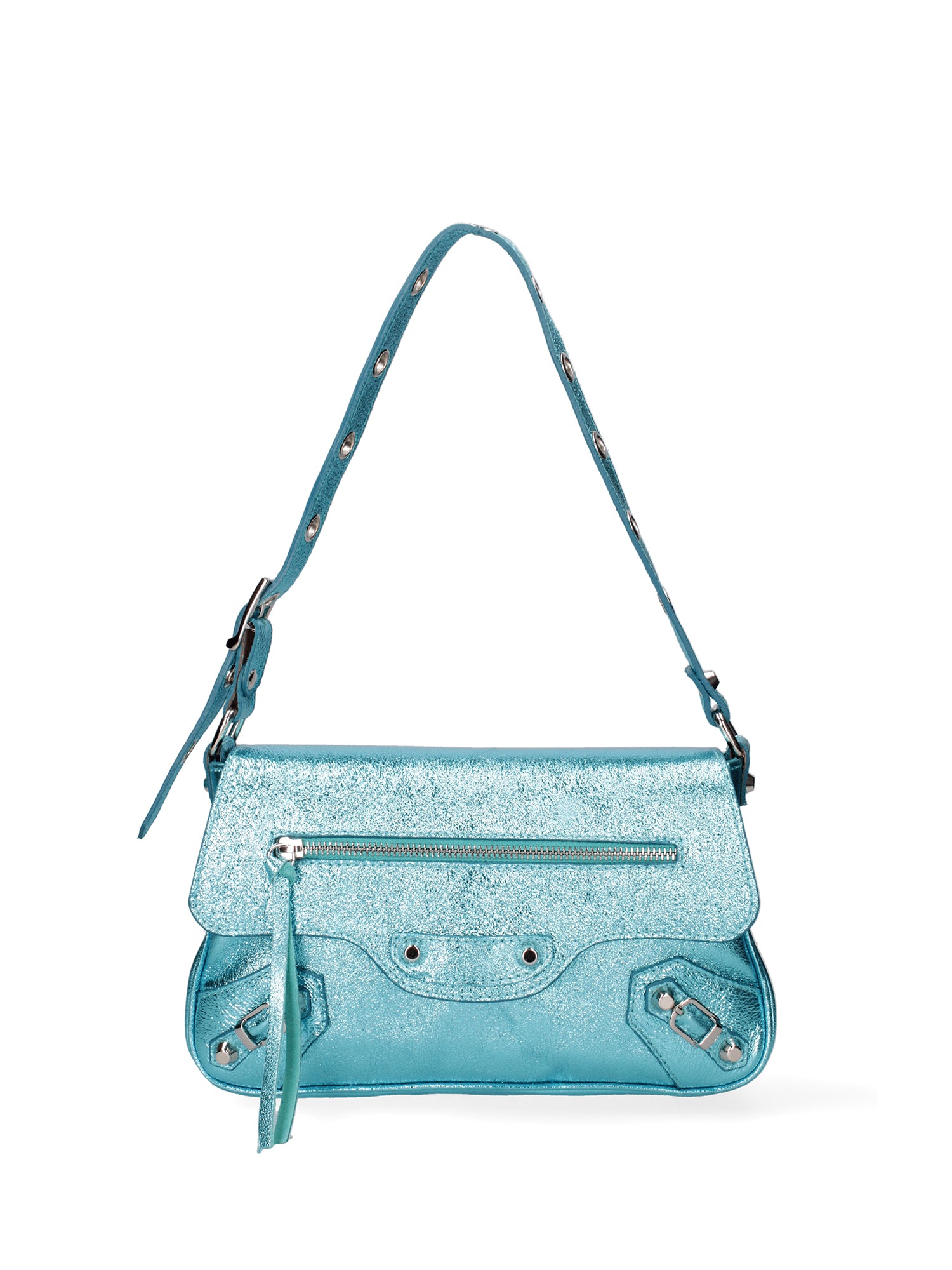 Borsa a spalla da donna Vera pelle 07234-L037 TURCHESE Roberta Rossi