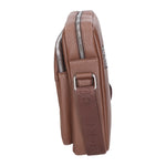 Borsa a tracolla uomo 100% pelle PU PCL3024-LIGHT BROWN Northampton Polo Club