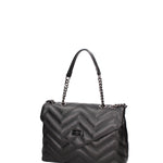 Borsa a spalla da donna 100% vera pelle JR-W-1130-RU-BLACK + GOLD John Richmond