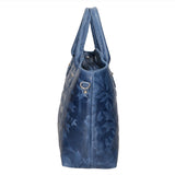 Enza Borsa a mano da donna Vera pelle 8007023FBG-012 BLU JEANS Gave Lux