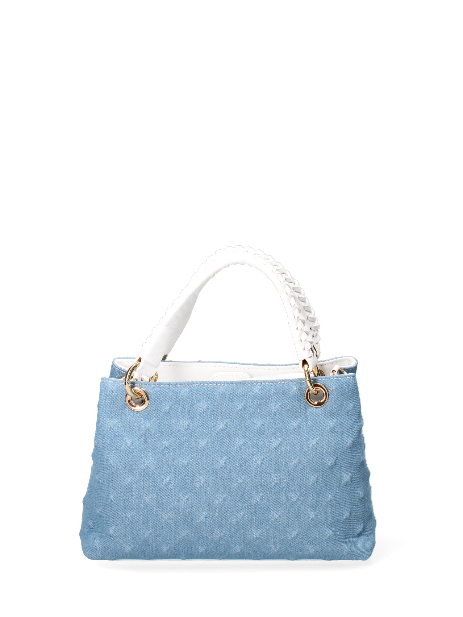 Borsa a mano da donna Vera pelle JR-W-1114JS-LIGHT JEANS-WHITE John Richmond