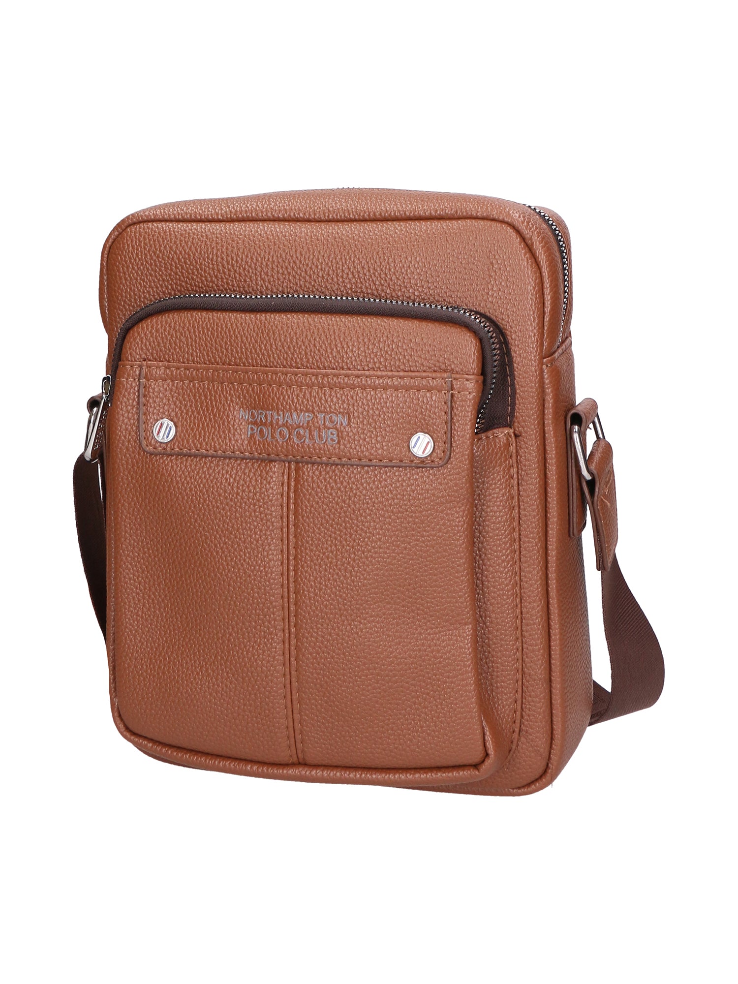 Borsa a tracolla uomo 100% PU Leather PCL3023-KHAKI Northampton Polo Club