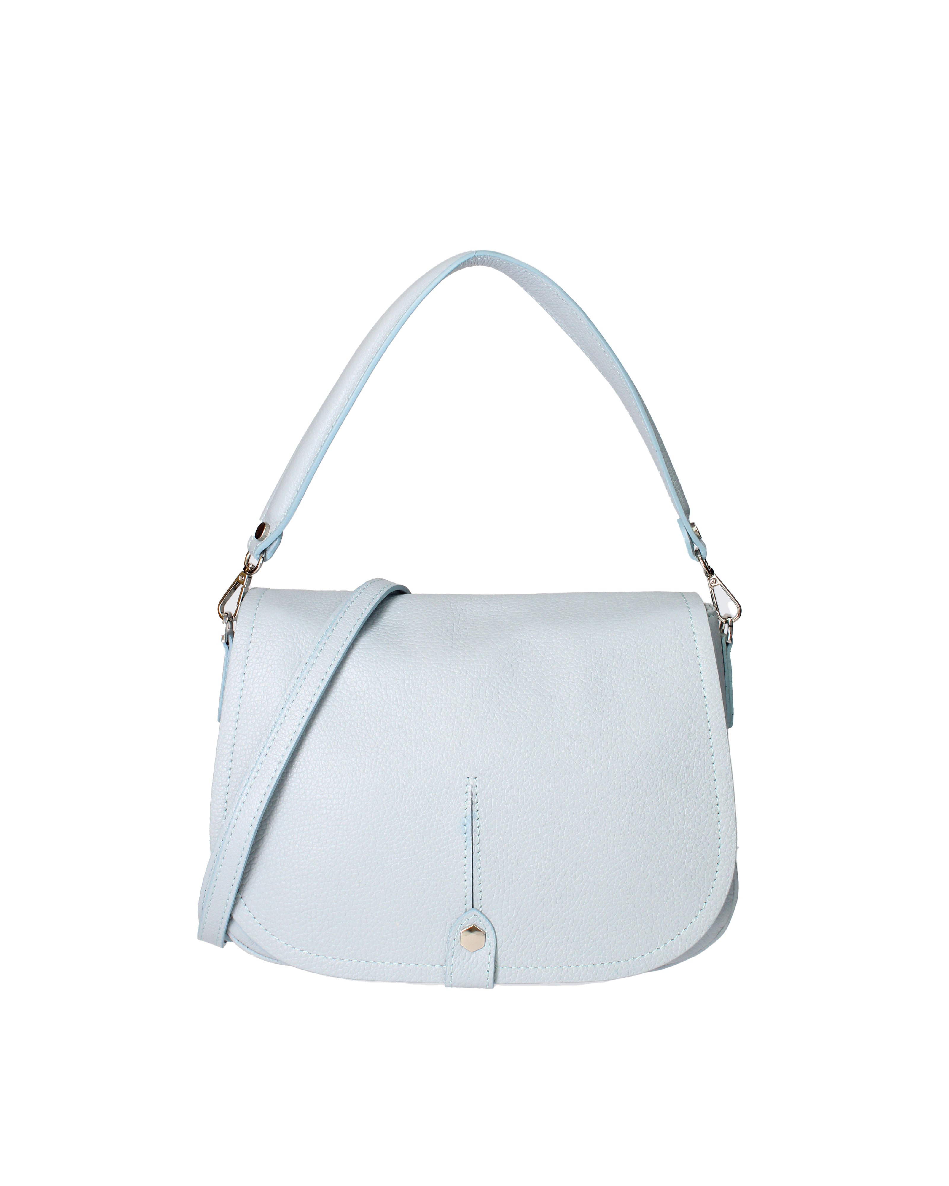 Sabina Borsa a spalla da donna Vera pelle 07139-D92 CELESTE Viola Castellani
