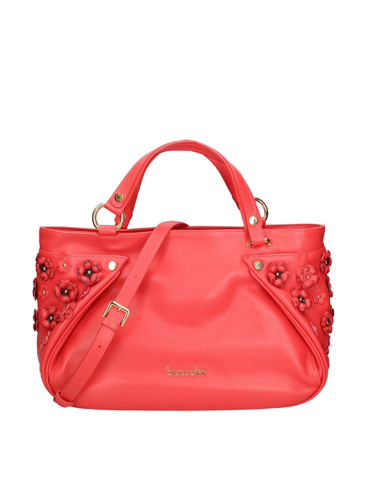 Iolara Lux Borsa a spalla da donna Vera pelle B17240-ROSSO Braccialini